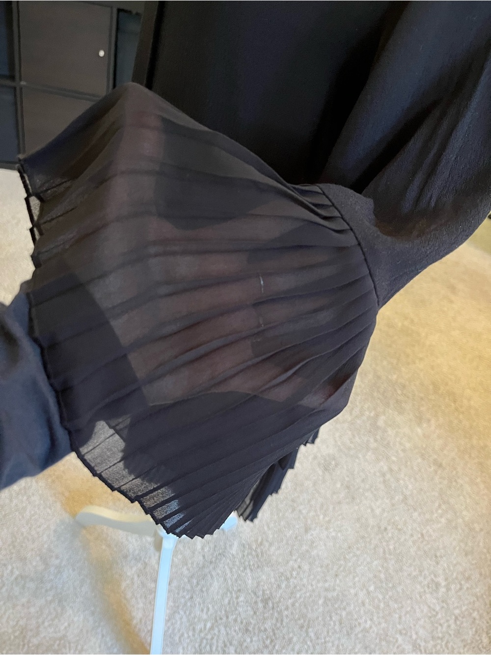 Zara Black Accordion Pleated Tunic - Picture 5 of 13